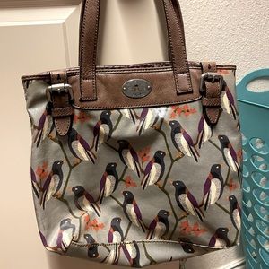 Fossil bird tote